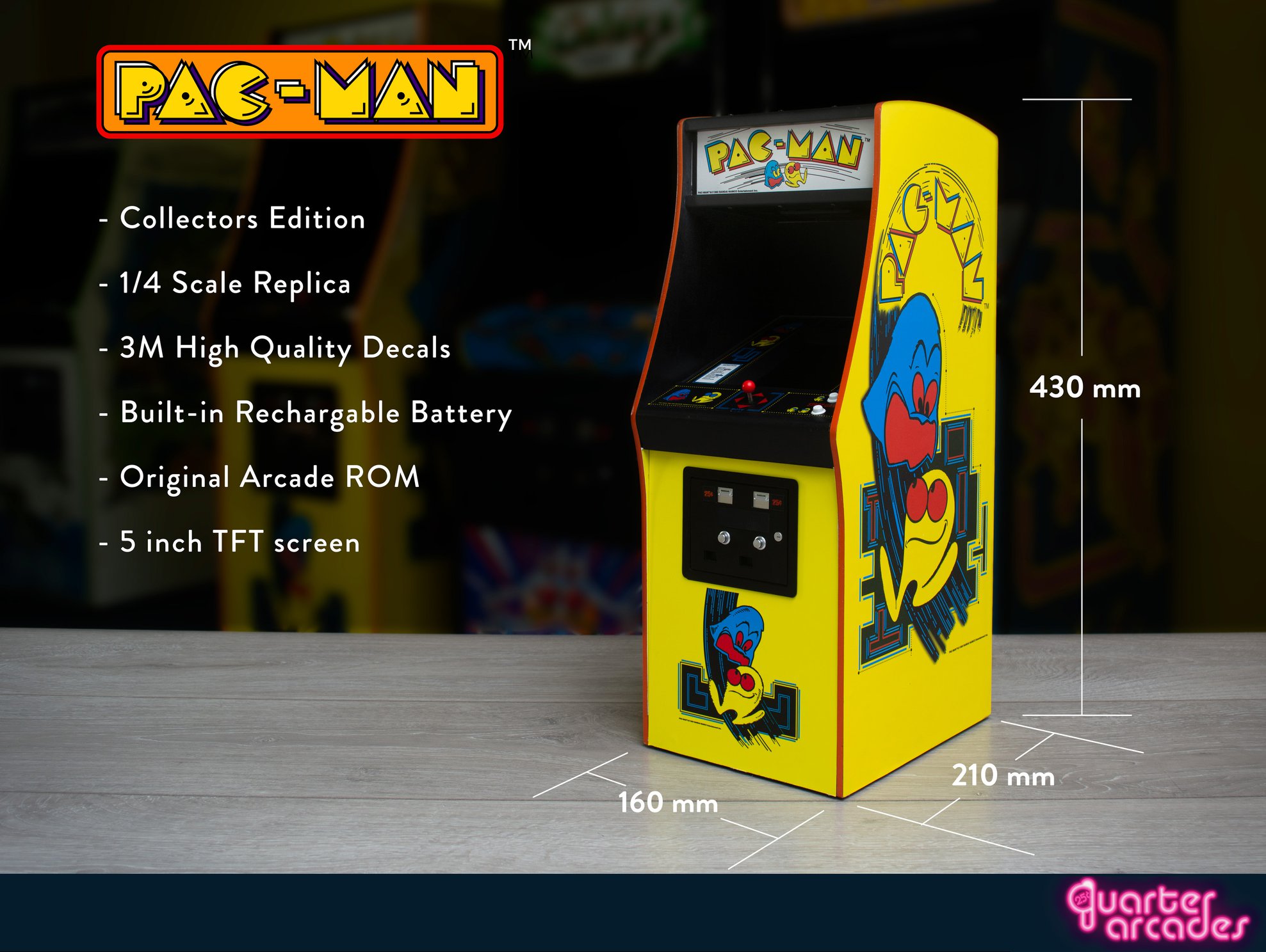 Here's our review of the new 1/4 Scale Replica Pac-Man Arcade