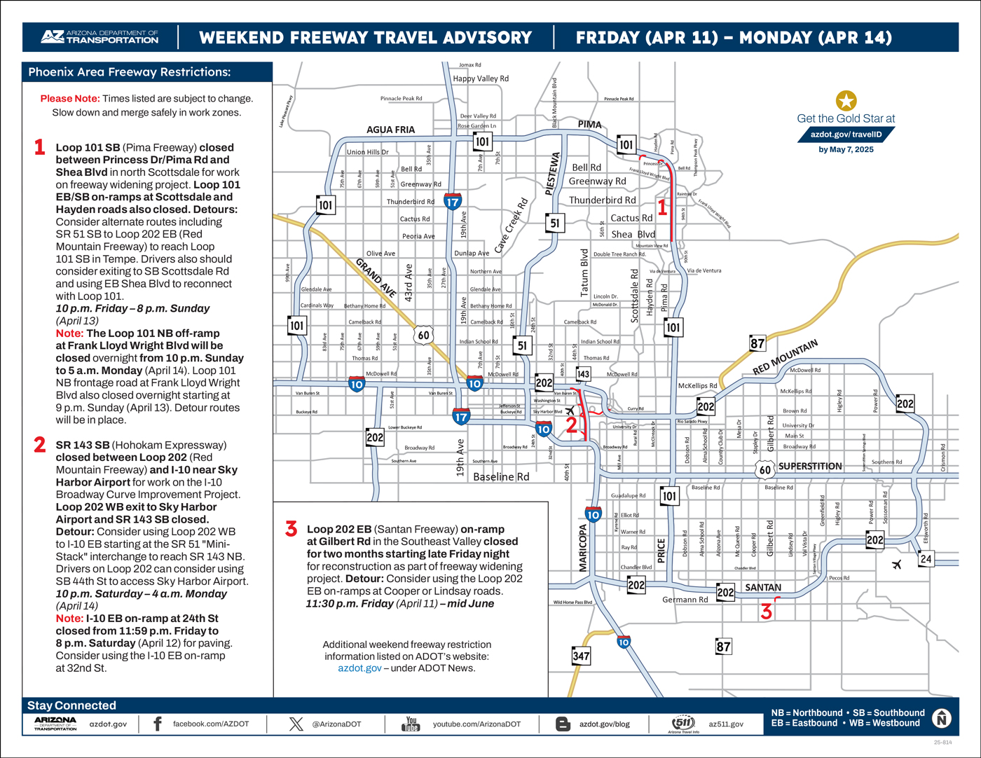 🚘 Weekend Freeway... - Arizona Department of Transportation | Facebook