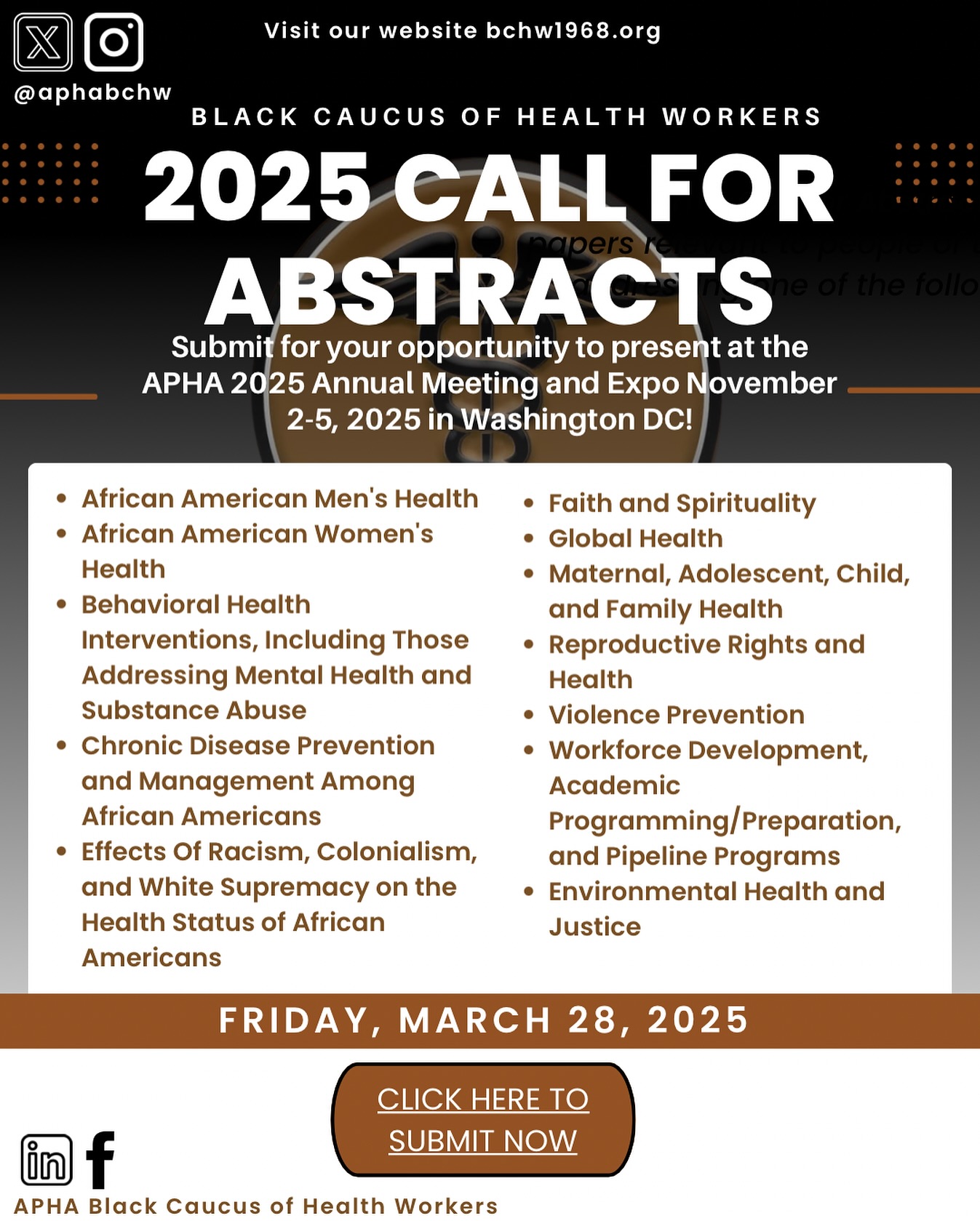 APHA - Reminder! We are accepting abstracts for the 2025 ...