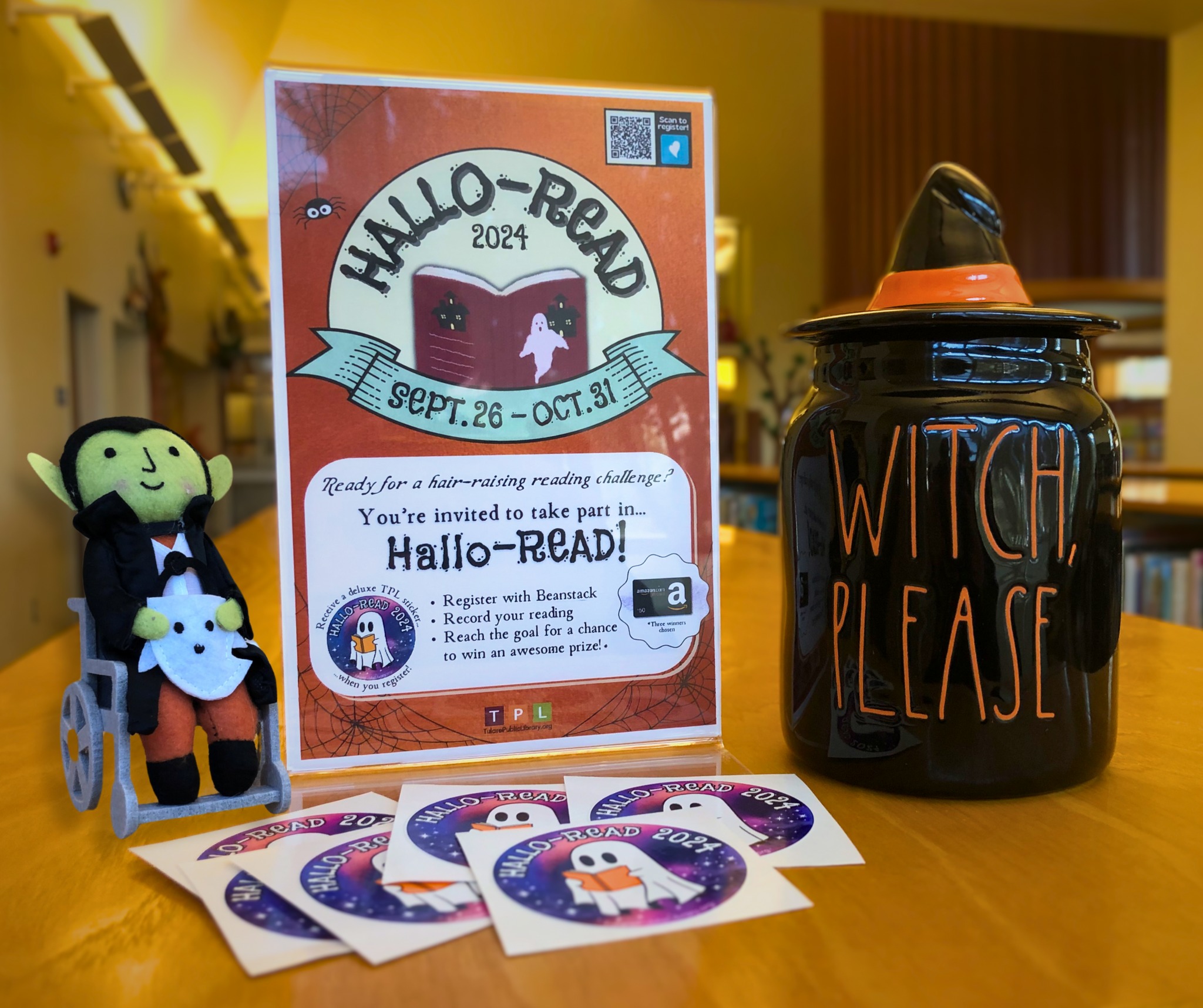Tulare - Have you picked up your free deluxe TPL sticker yet? 👻📖 Get a ...