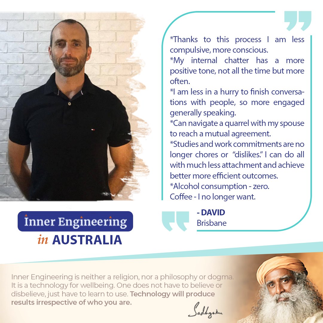 🌸Here is a sharing from David from... - Inner Engineering | Facebook