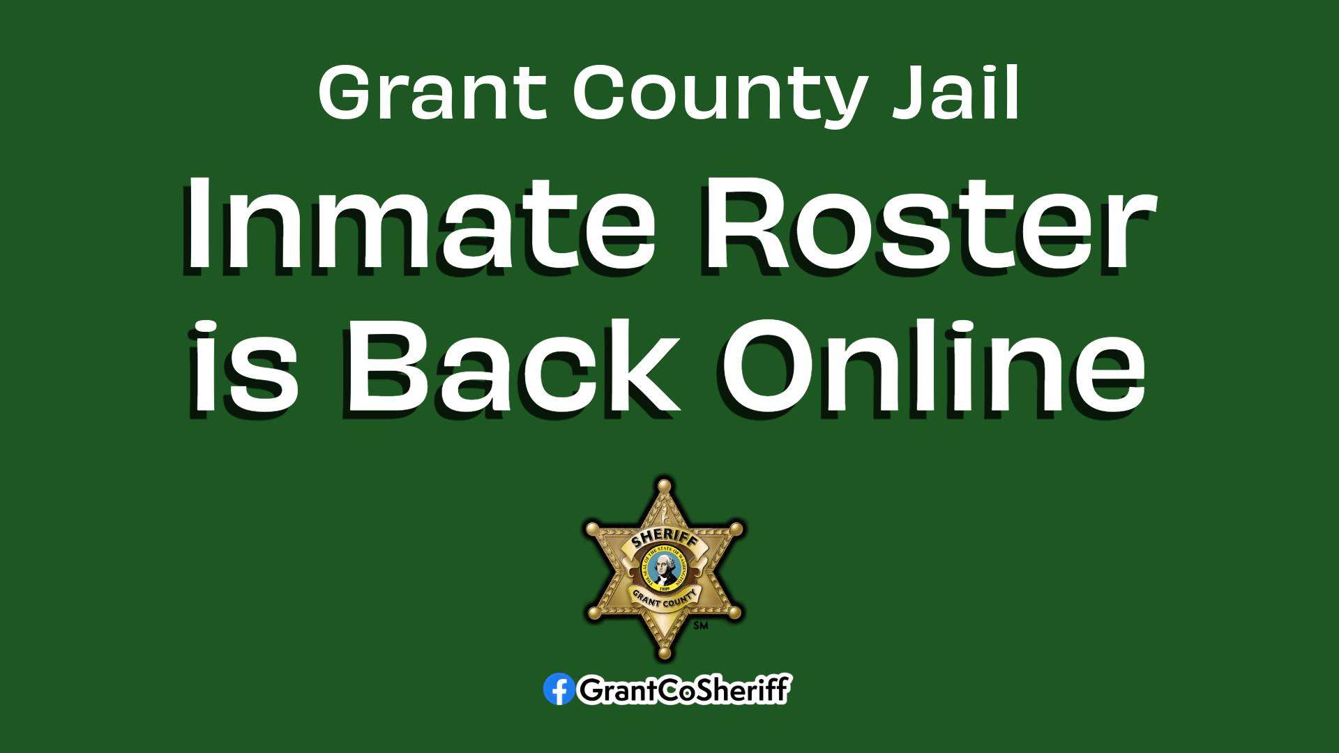 Grant County Sheriff's Office - WA - The Grant County Jail Inmate ...