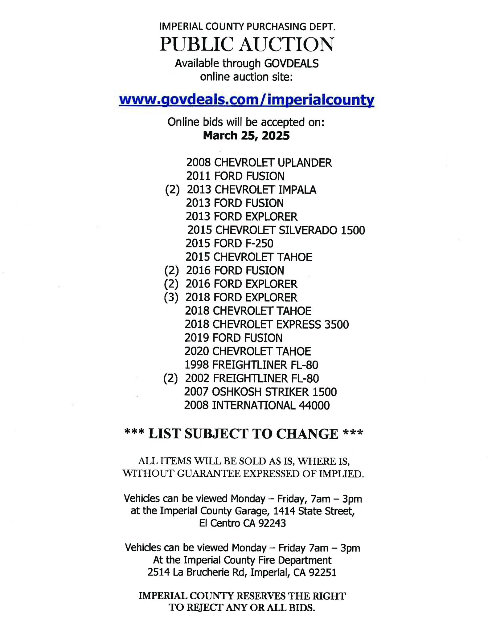 The Imperial County Purchasing... - County of Imperial | Facebook
