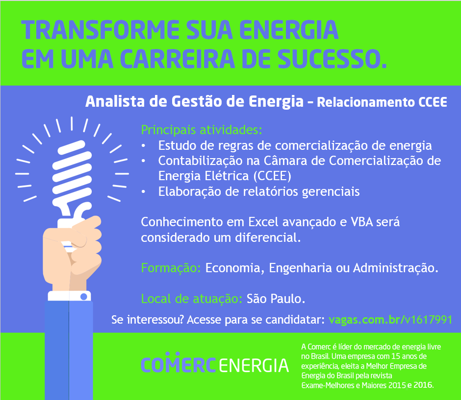 Comerc Energia - Temos oportunidade na Comerc Energia.... | Facebook