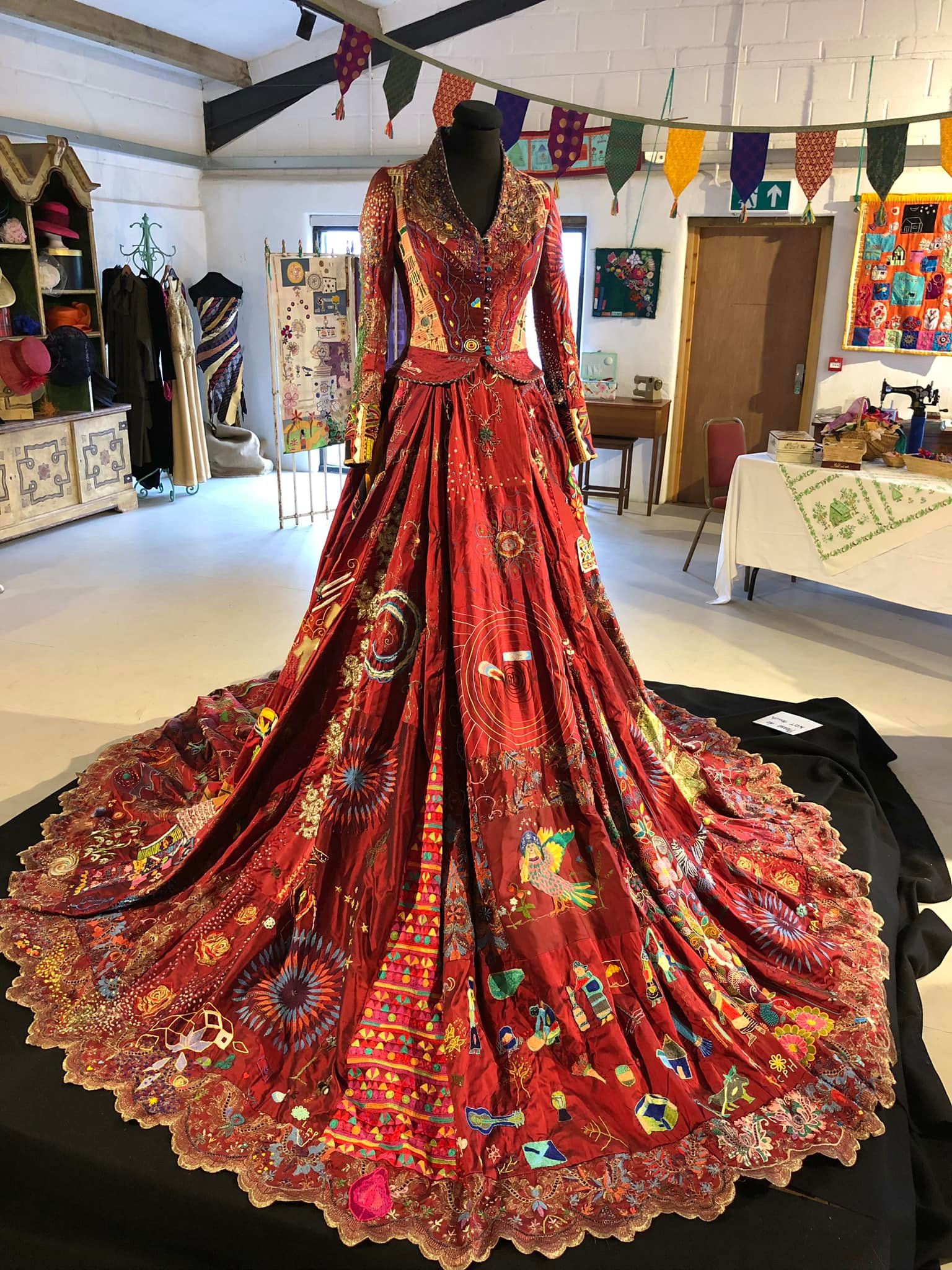 I am feeling extremely grateful after today's humbling, thought provoking, emotional and beautiful experience seeing the Red Dress. Red Dress is a 14-year, award winning global, collaborative embroidery project 2009 to 2023