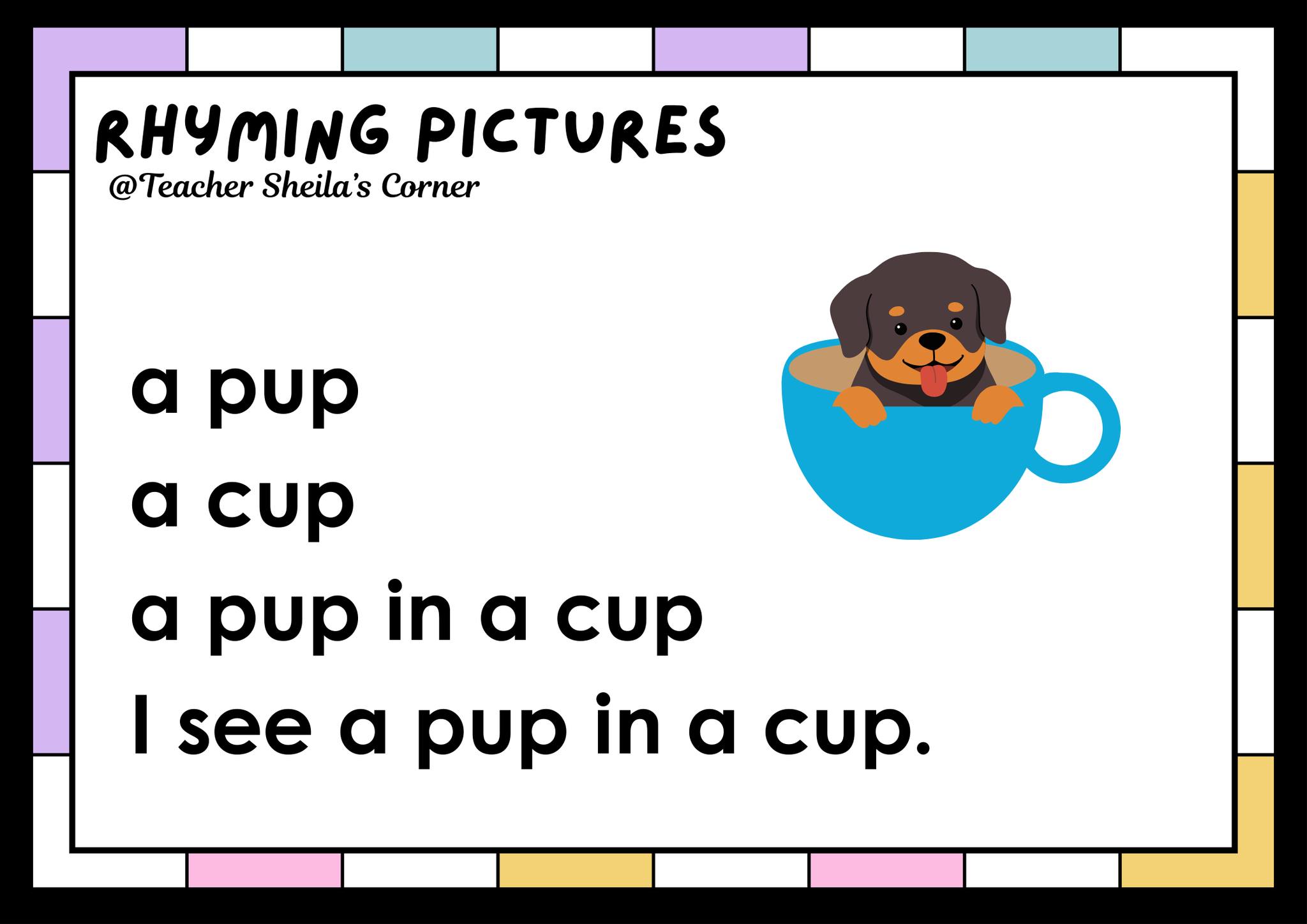 Basic Rhyming Phrases and Sentences - Teacher Sheila's Corner | Facebook