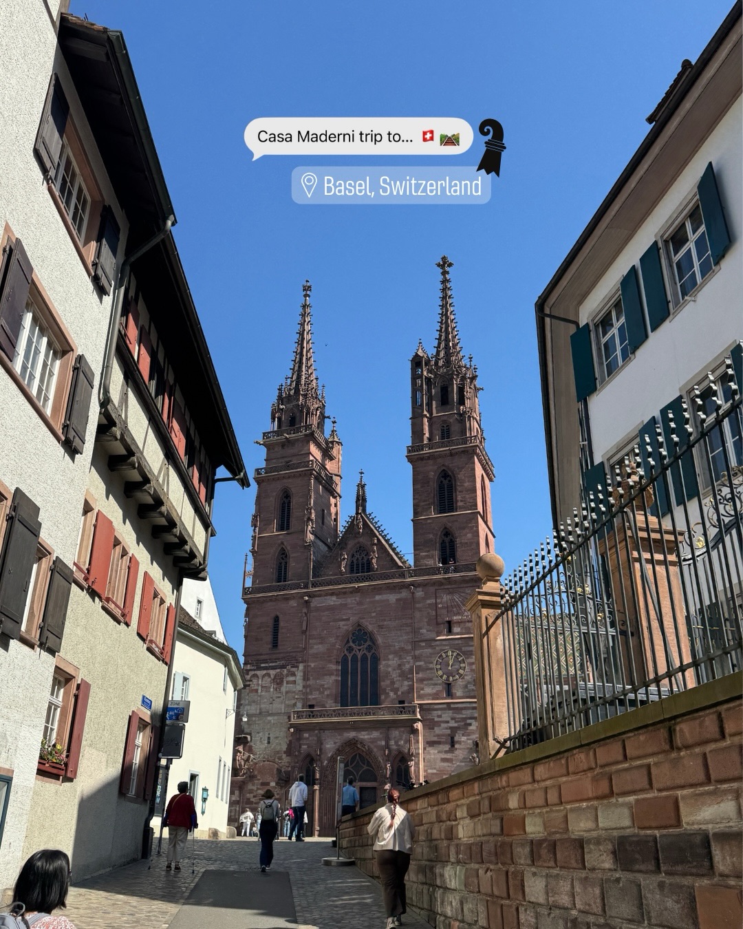 Recap: Casa Maderni trip to Basel, Switzerland! 🇨🇭 The weekend of April 11-12, all students studying at the Steger Center travelled to Basel together for a weekend of community! In Basel we