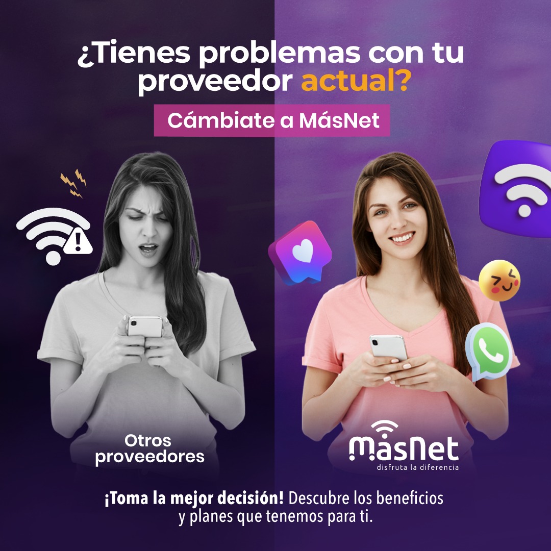 MásNet - ¿Problemas con tu proveedor de internet actual? 🤦‍♂️ No te ...