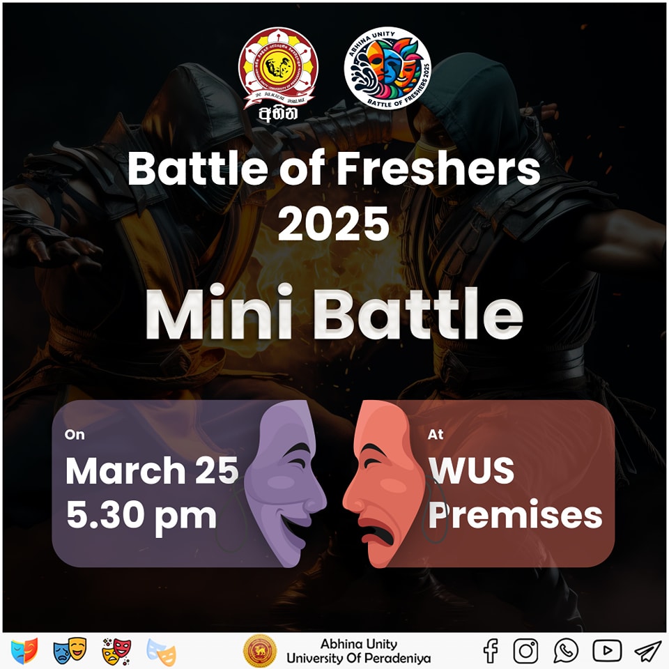 *⚔️Battle of Freshers 2025⚔️*... - Abhina Unity UOP - අභින | Facebook
