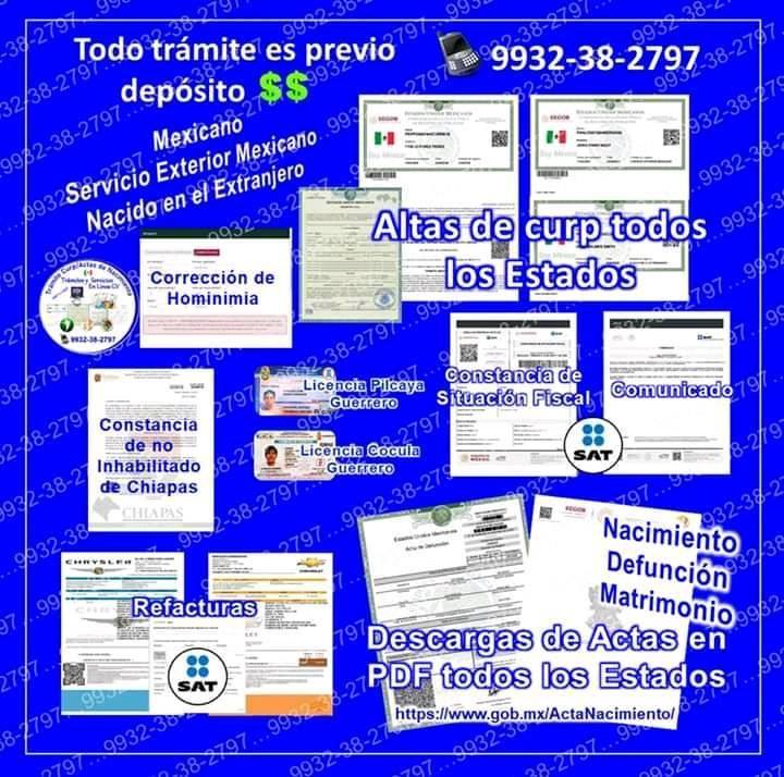 Trámites y Servicios Tabasco - 📑 Altas de CURP por primera vez ... (si ...