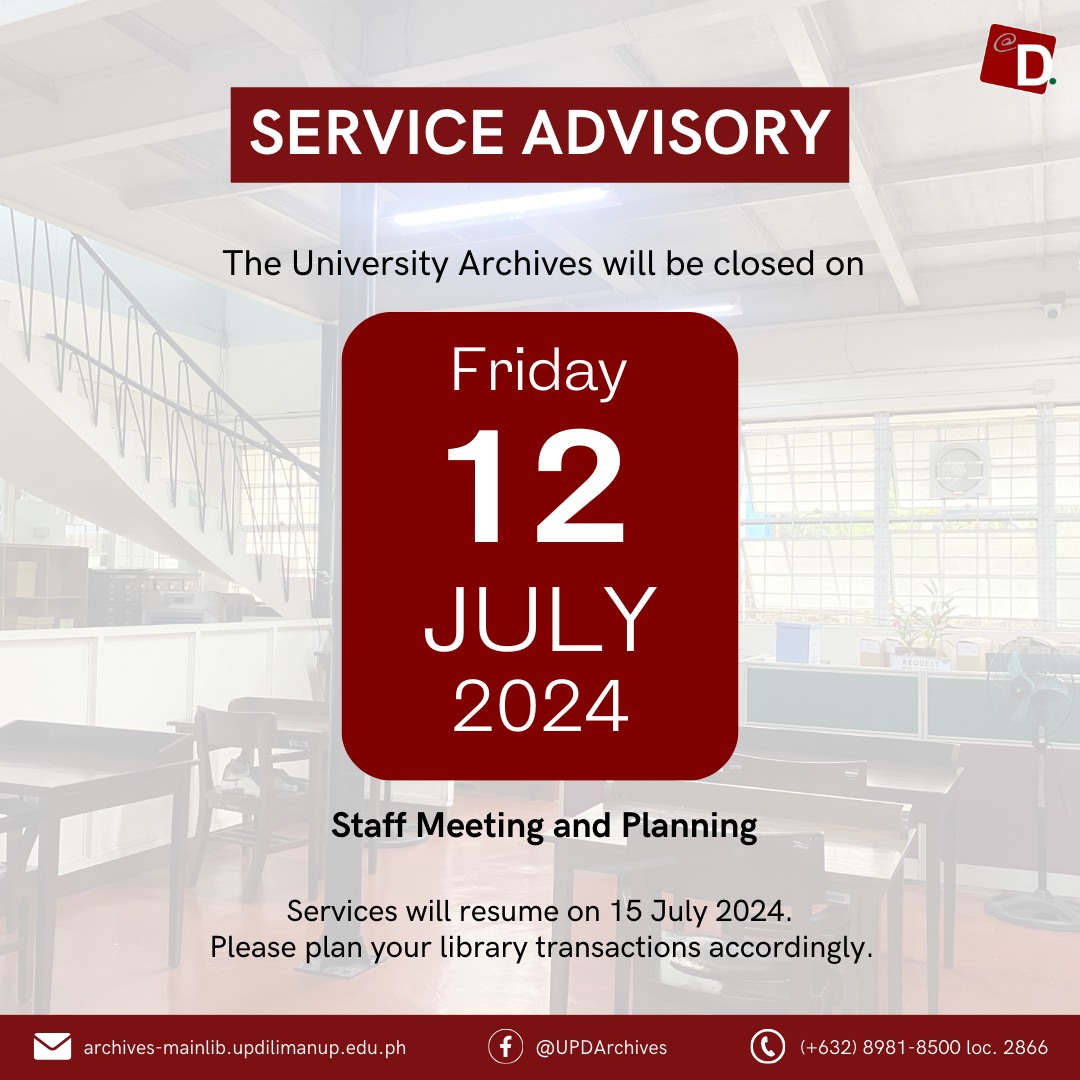 UP Diliman - The University Archives of the UP Diliman... | Facebook