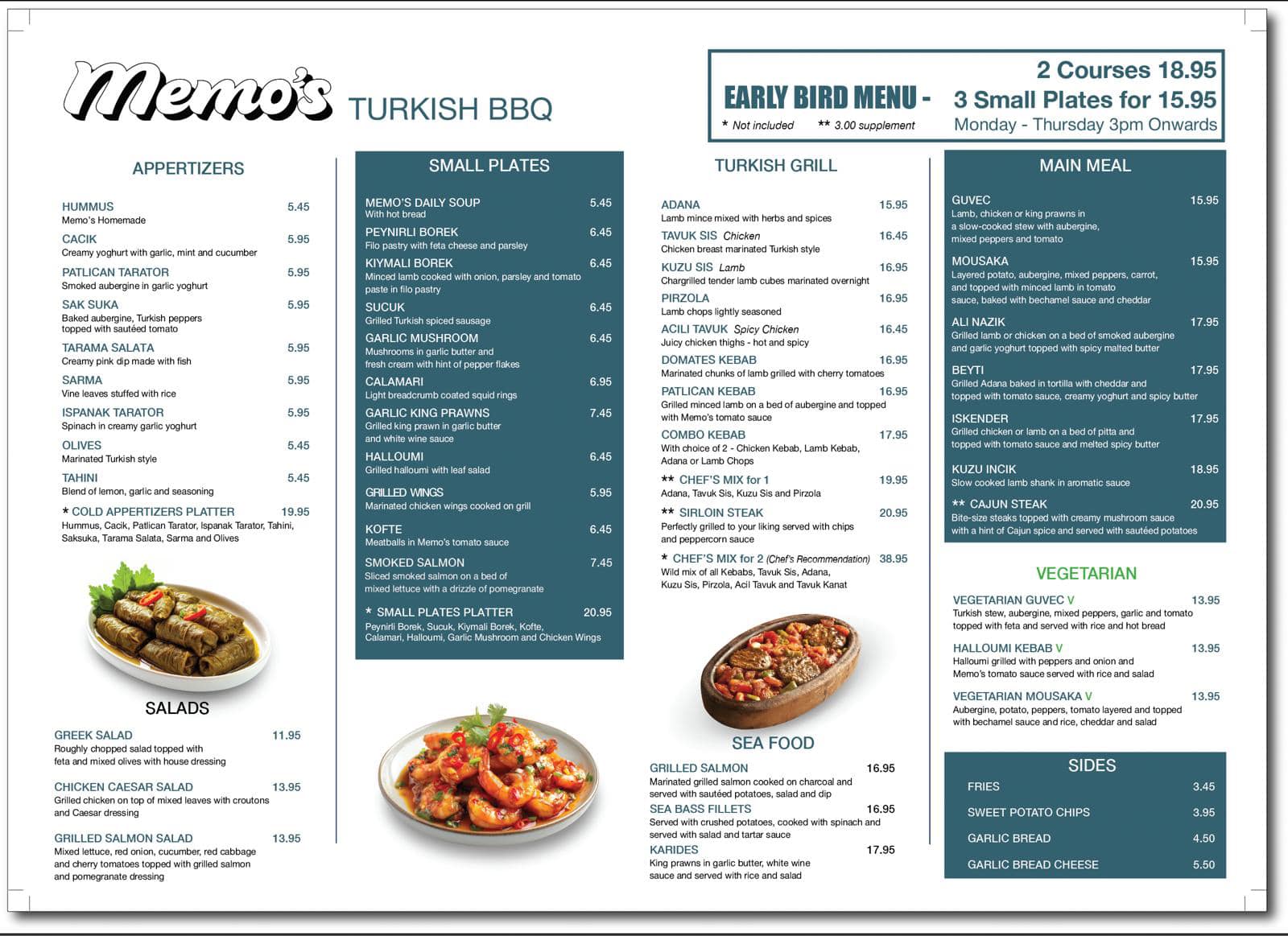 Memo's - Our New Menu has arrived take a look at our... | Facebook