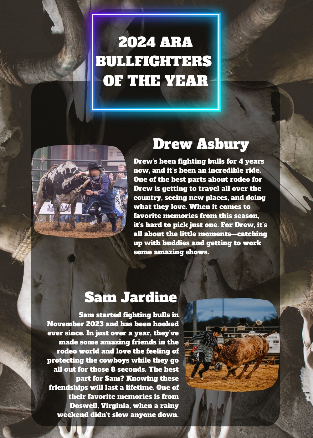 American - Introducing your 2024 ARA Bull Fighters of the Year; Sam ...