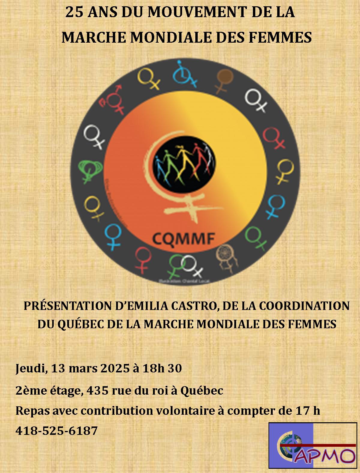 25 ans du Mouvement de la Marche mondiale des femmes