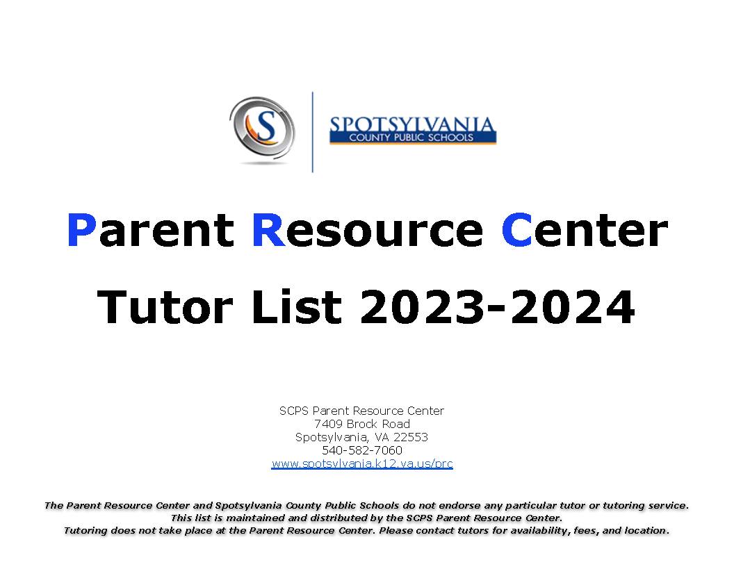 Did you know that the PRC maintains a Tutor List? Check out our newly ...