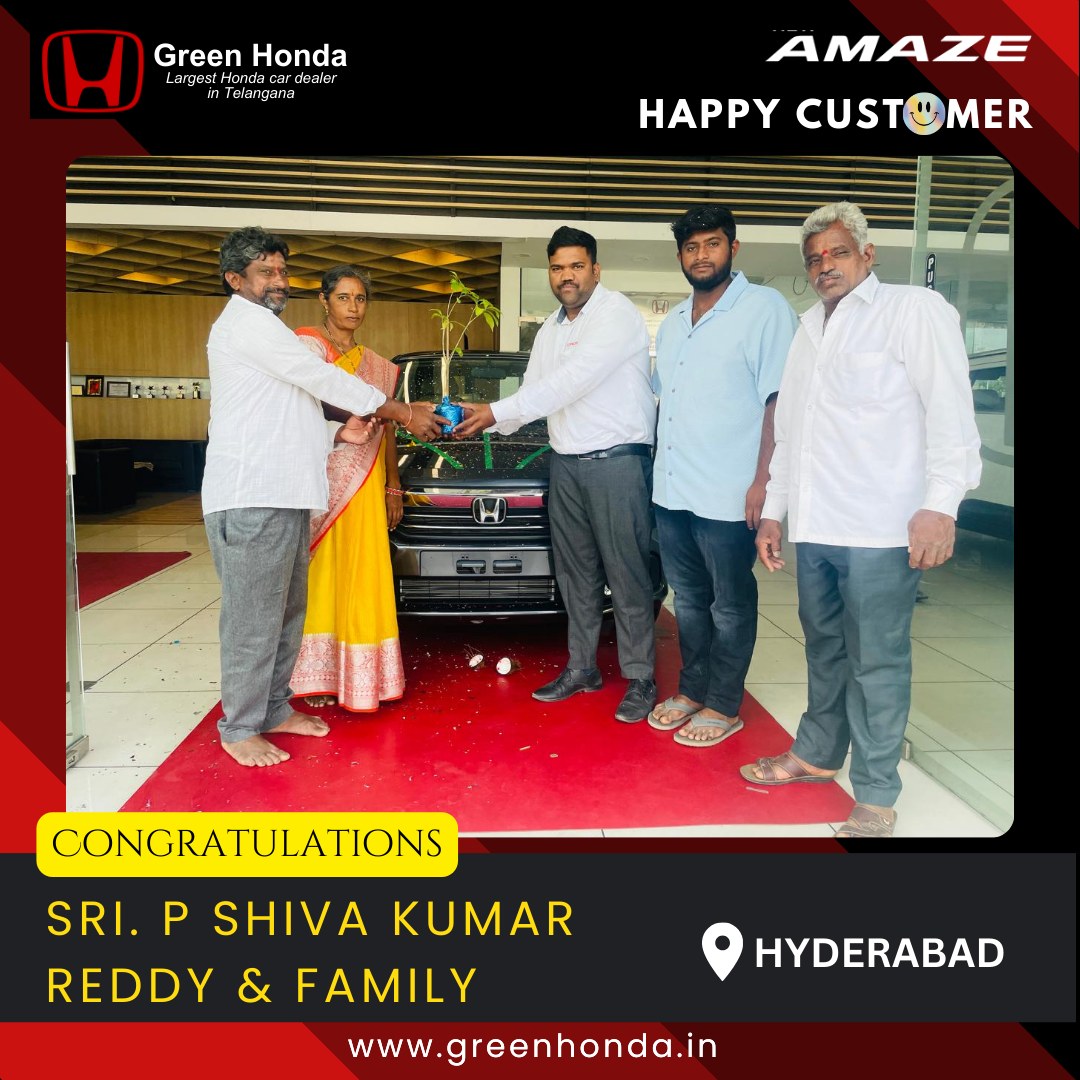 Green Honda - Congratulations, Sri. P SHIVA KUMAR REDDY garu and Family ...
