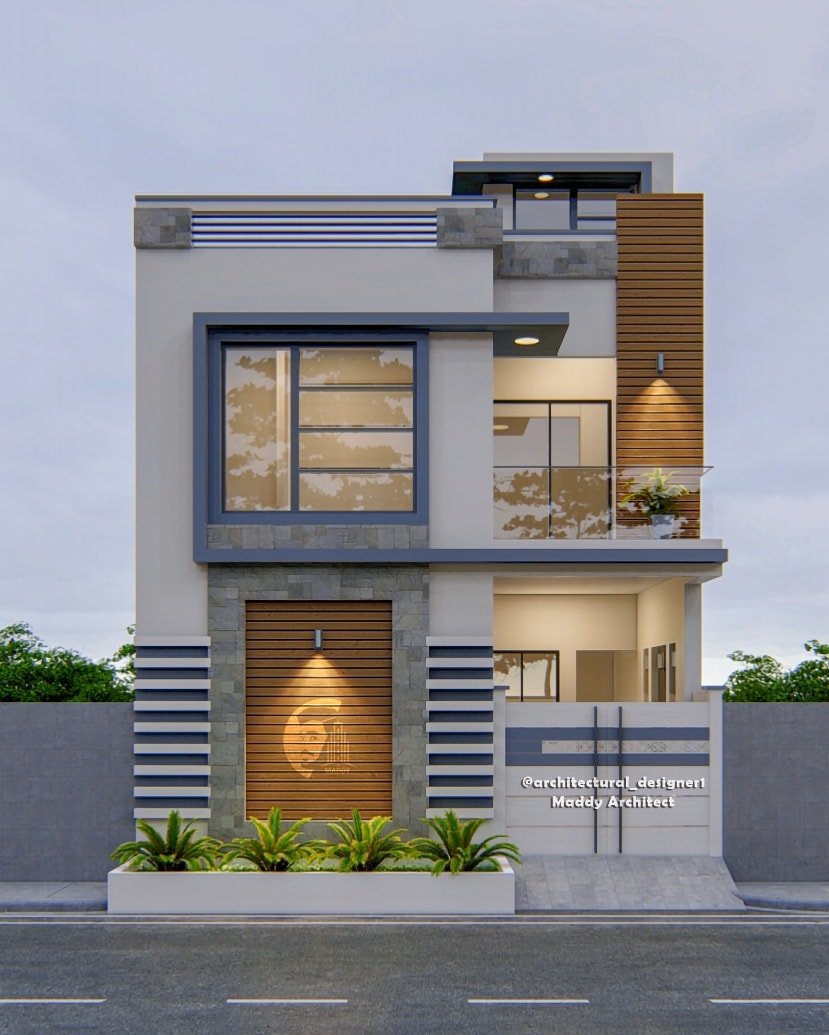 Maddy Architect - 👉 House Elevation design 😍 Rate out of 1...