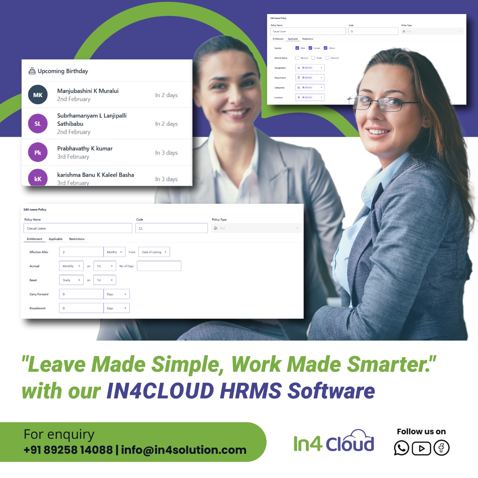 IN4 - The leave module in HRMS is a tool that manages employee time-off ...