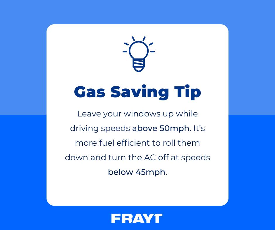 FRAYT - Fuel efficiency tip! Leave your windows up when... | Facebook