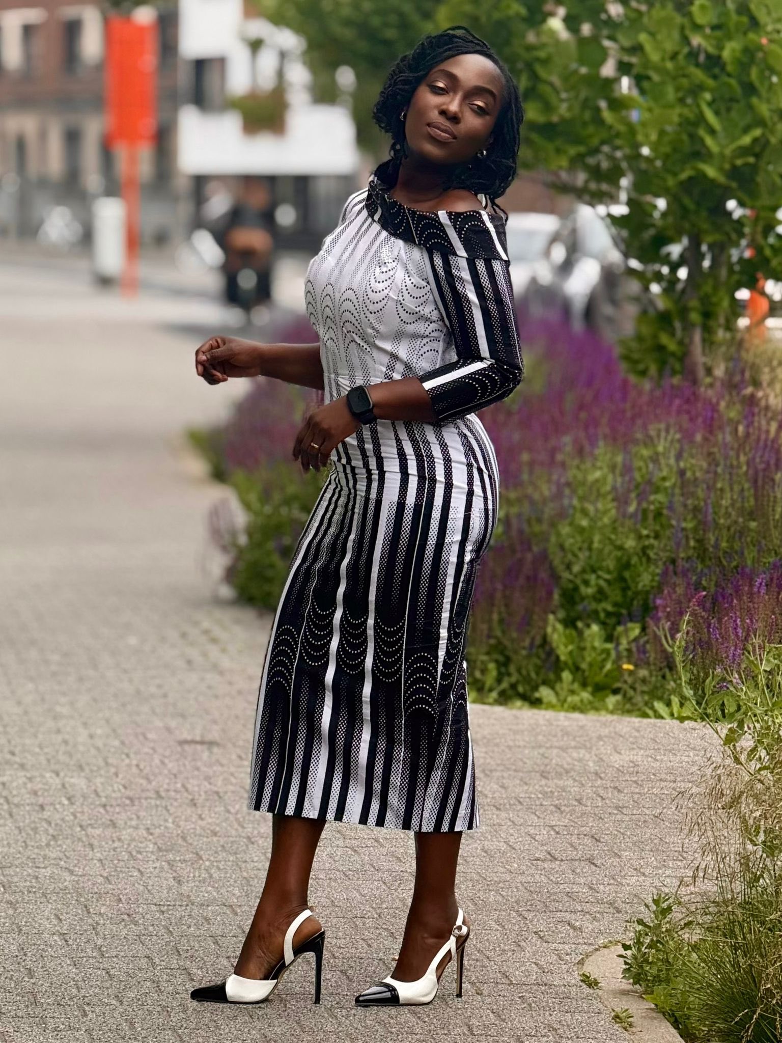 dresses for women midi length Seta T Women's Fall Dress Frilled Crewneck Long Sleeve A-Line Elegant Flowy Casual with Pockets Small Black Burberry Vintage Check Tie Shirt Size:19