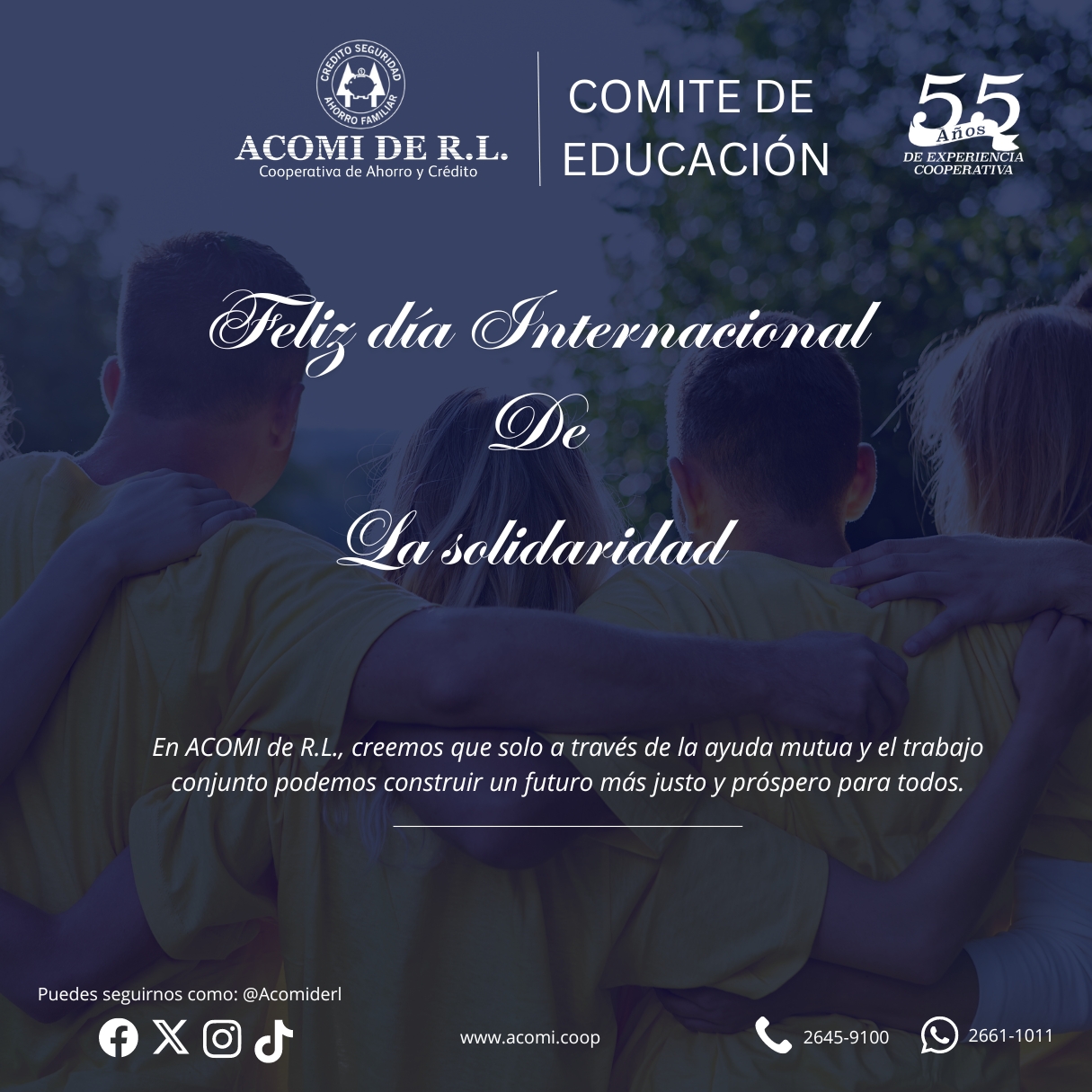 🌍 Día Internacional de... - Comité de Educación ACOMI de R.L.