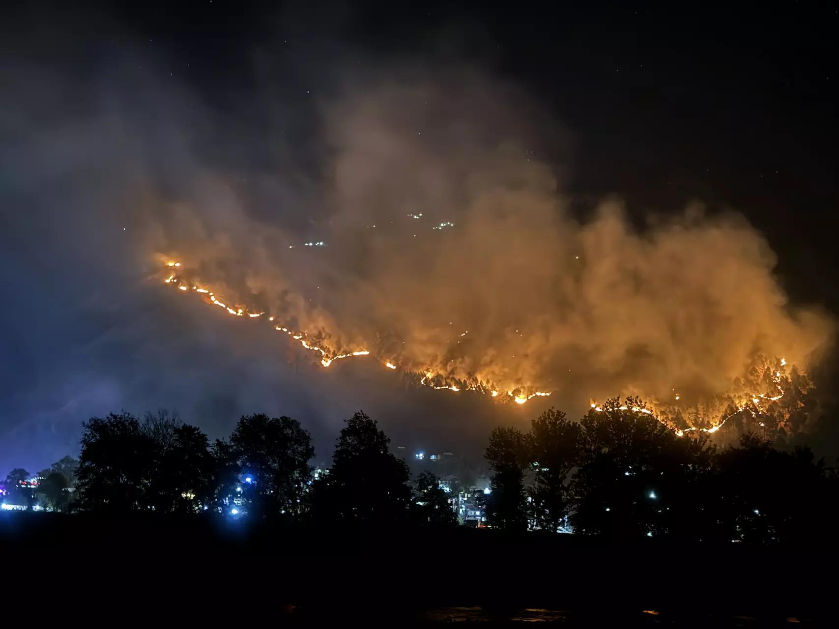 A fire engulfed a #Kullu, Himachal... - The Times of India