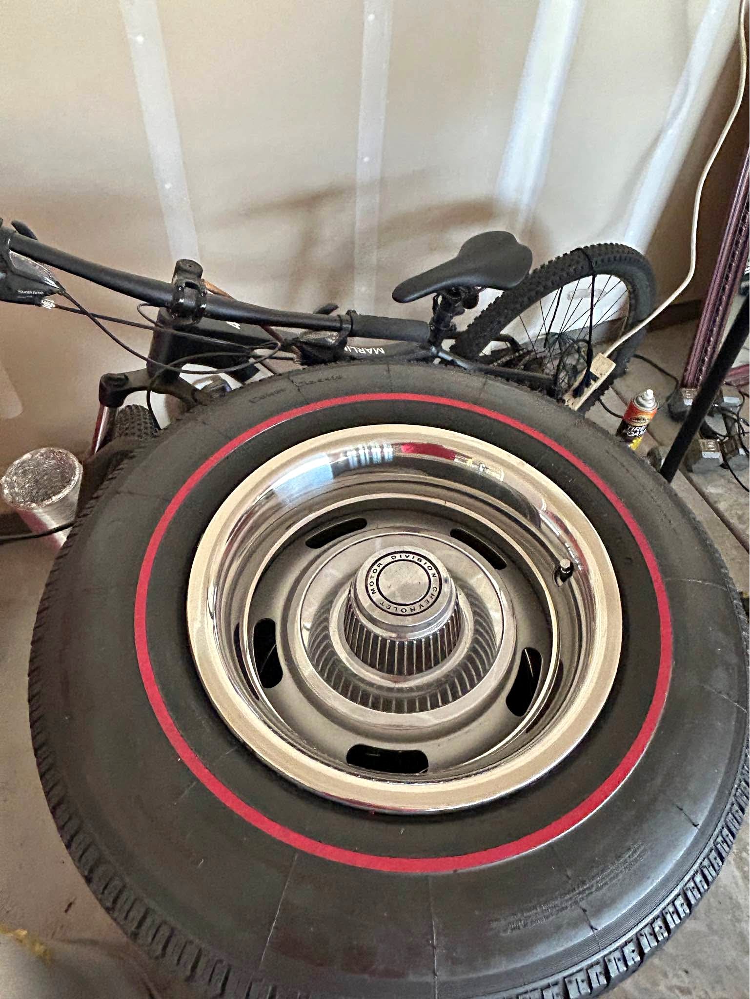 Beautiful Coker Classic Red Line tires mounted and balanced on 15 inch ...
