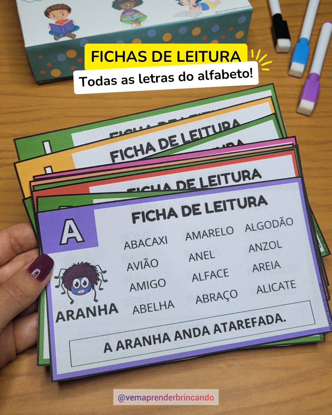 📚 FICHAS DE LEITURA DO ALFABETO ... - Vem Aprender Brincando | Facebook
