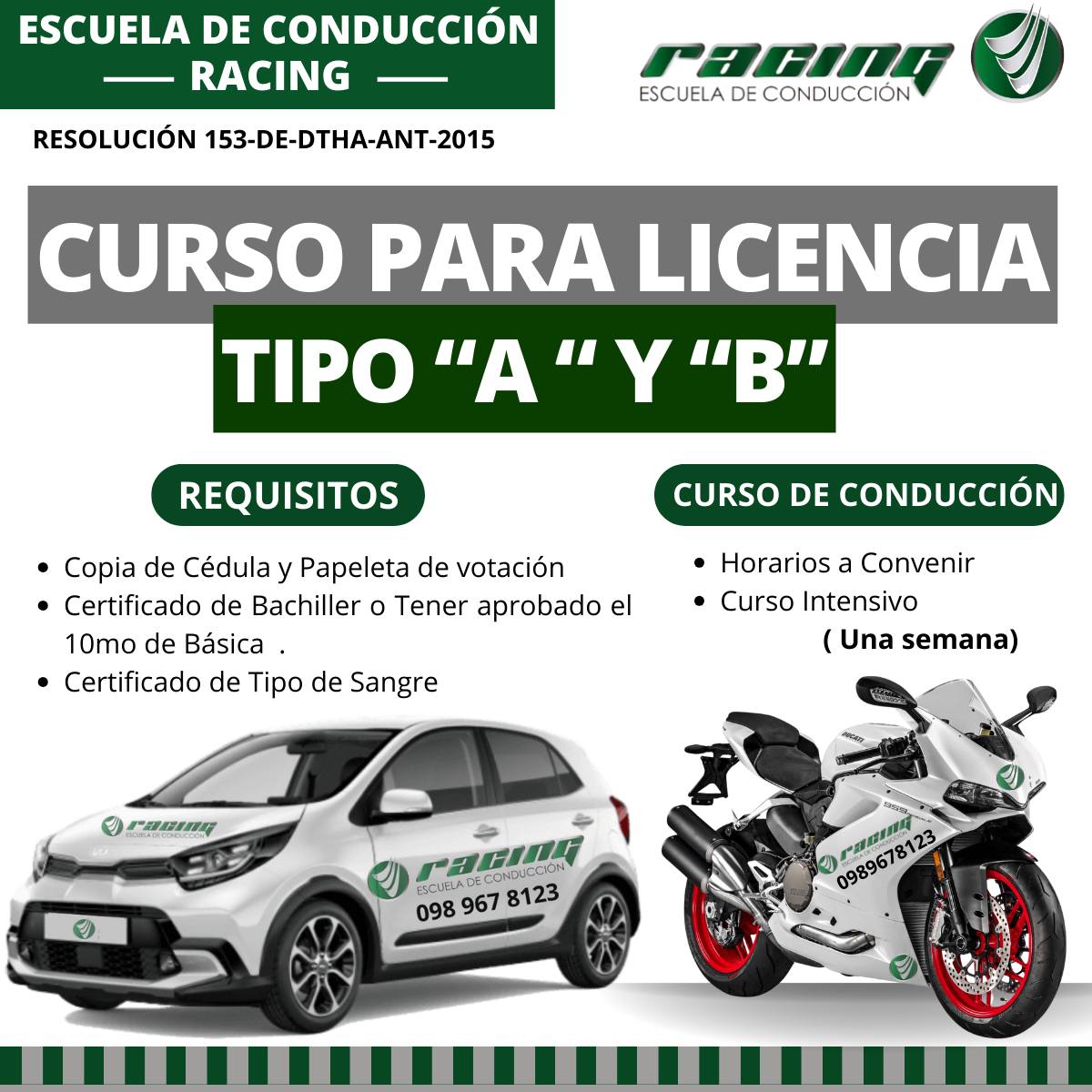 Racing - 🧡VEN Y CONOCE NUESTRA ESCUELA DEL CONDUCCIÓN💙 Estamos listos ...