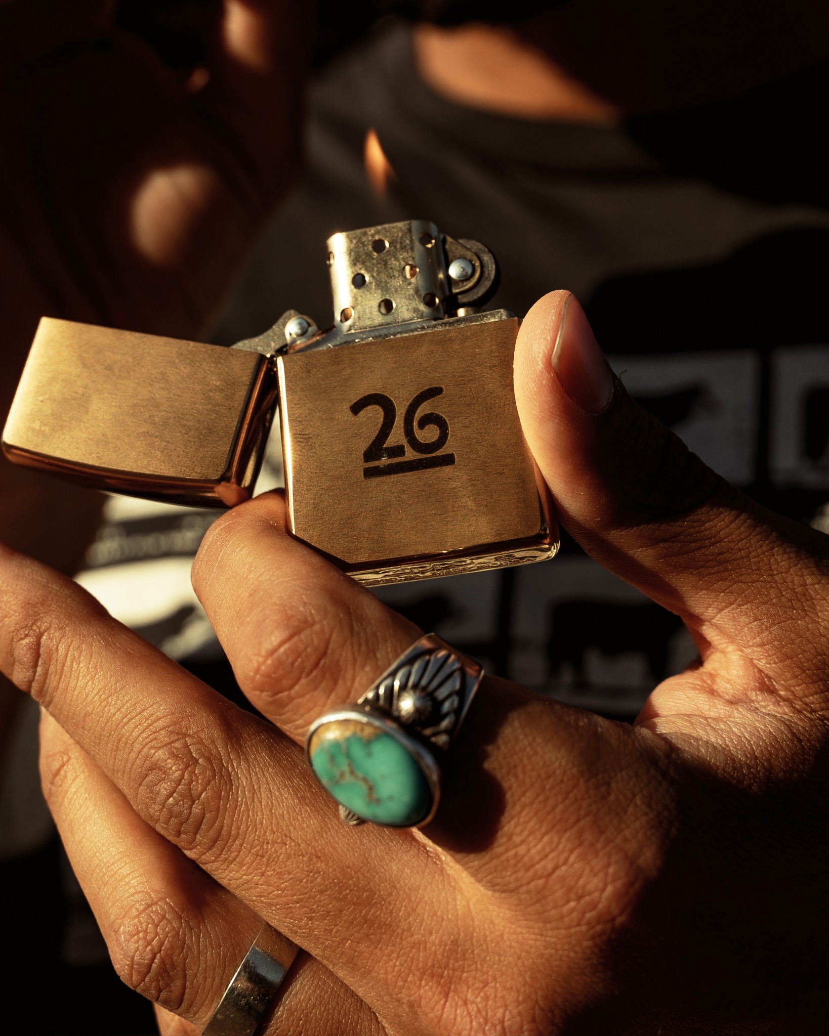Back in stock -- our John Wayne Brass Lighter from the 26 Bar 