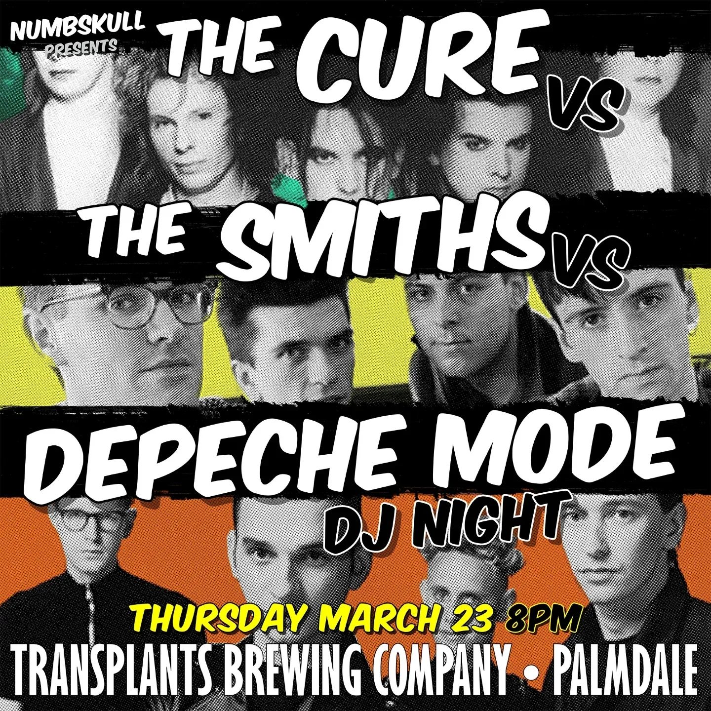 Just announced! THE CURE vs THE SMITHS vs DEPECHE MODE Saturday