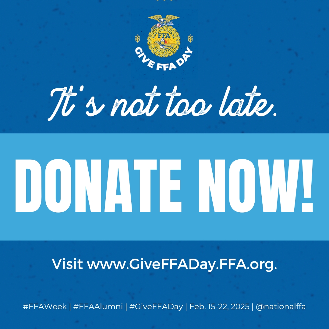 Did you miss your chance to... - National FFA Organization
