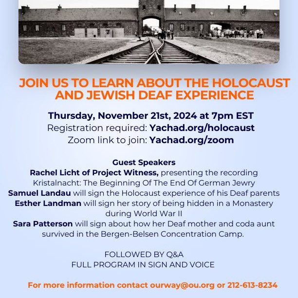 🎥 Event in ASL and interpreted!... - Jewish Deaf Congress
