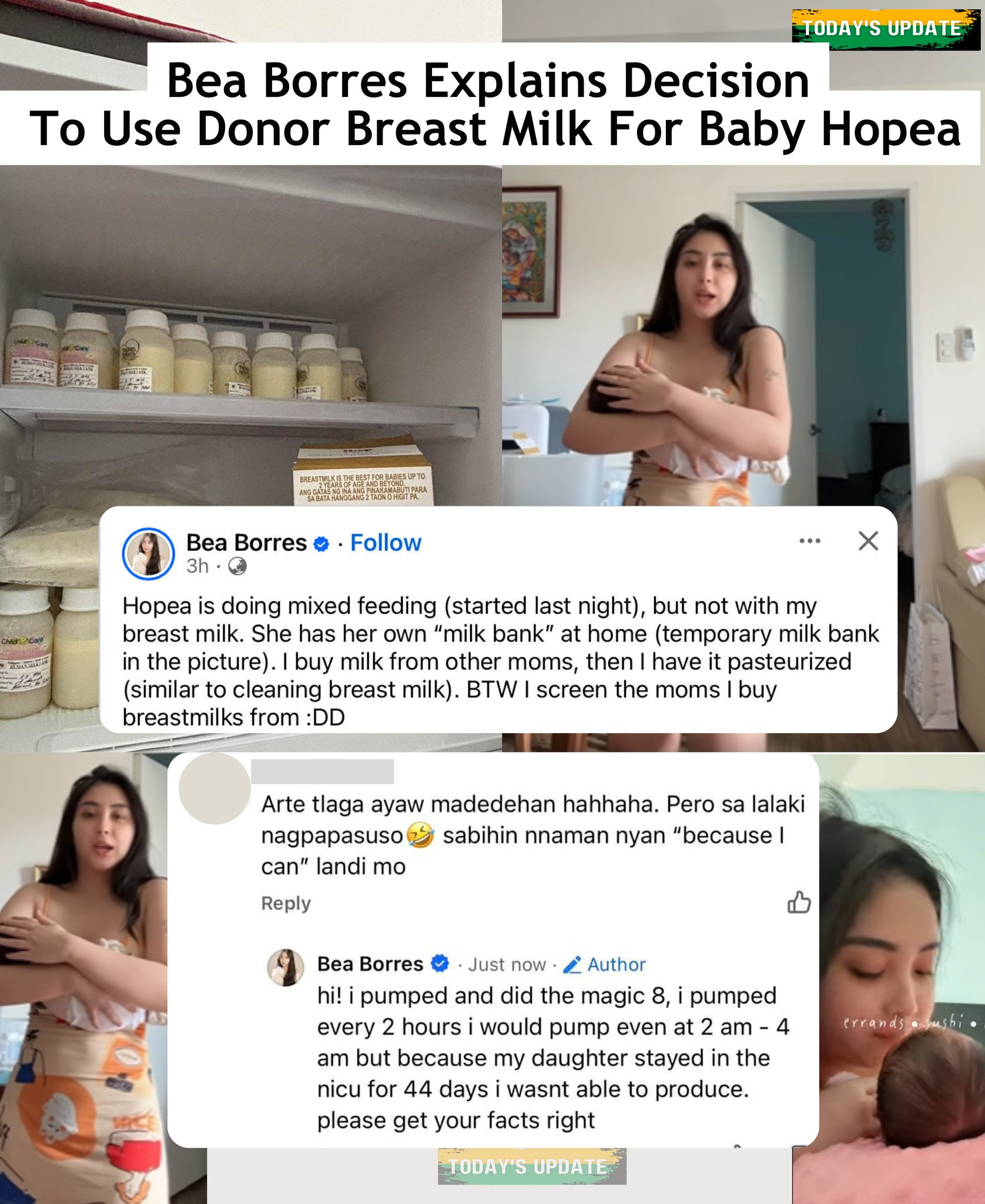 Today's Update - Bea Borres Explains Decision To Use Donor... | Facebook