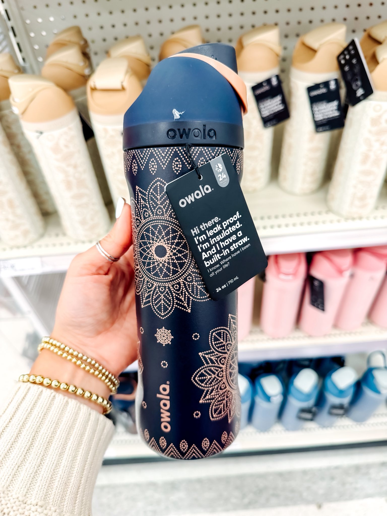 Owala water bottles with western vibes at Target