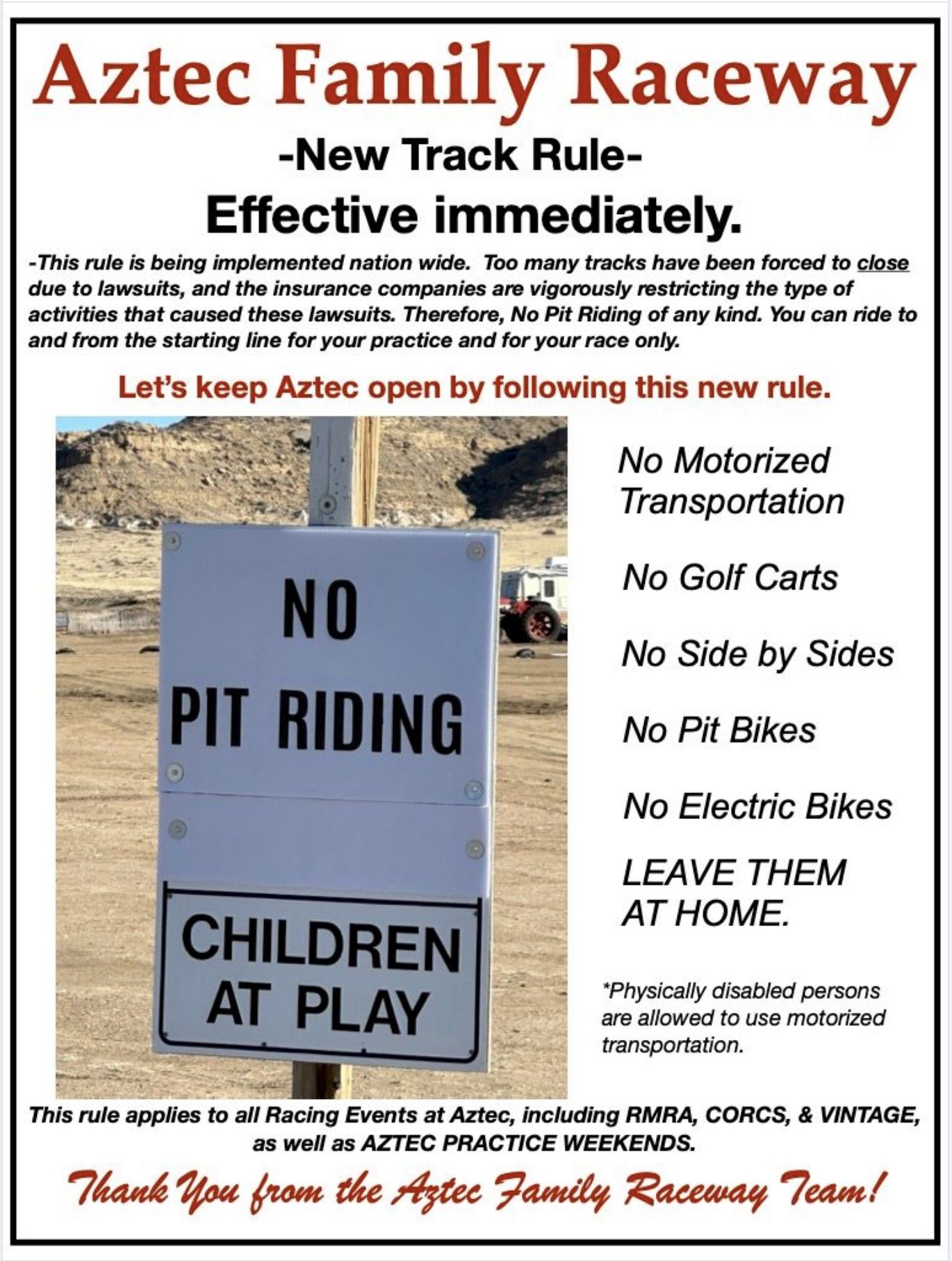 Aztec - Getting close to race season so posting this again to remind ...