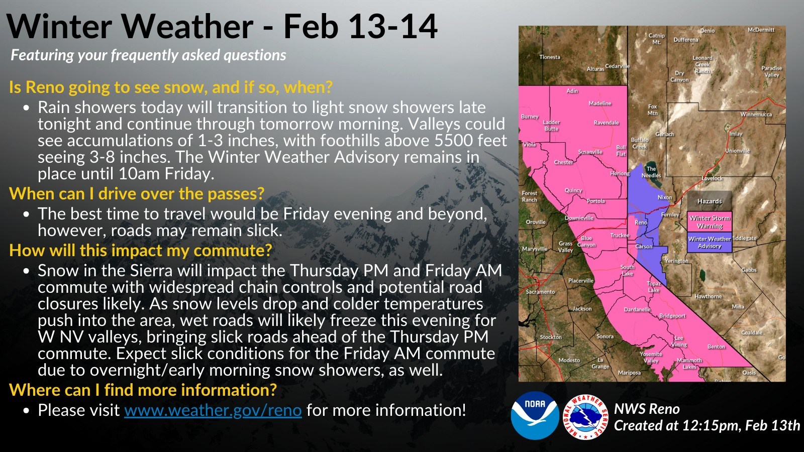 Impacts to the... - US National Weather Service Reno Nevada