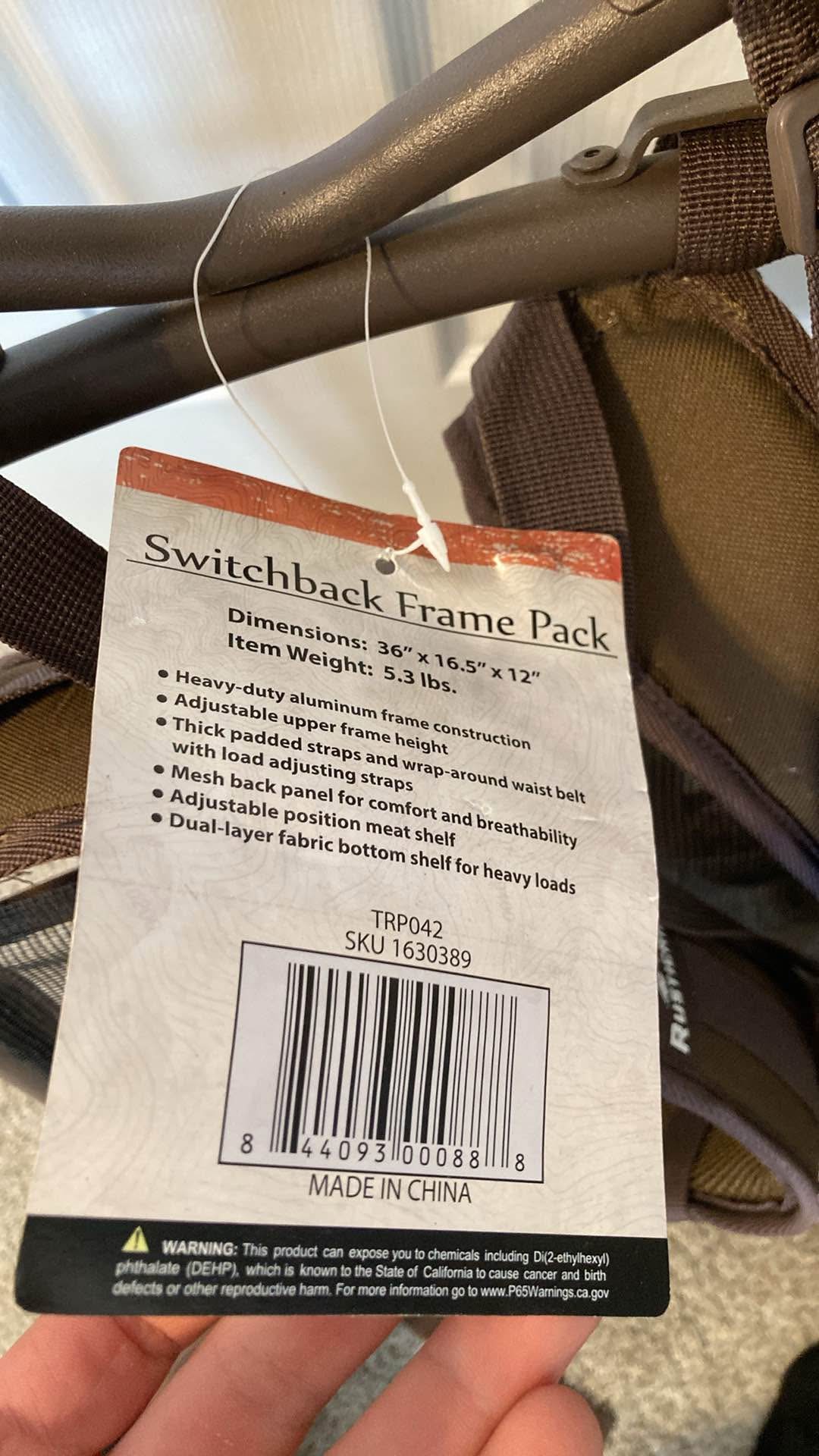 Rustic Ridge Switchback Frame Pack Brown- Hunting, Outdoor, Camping ...