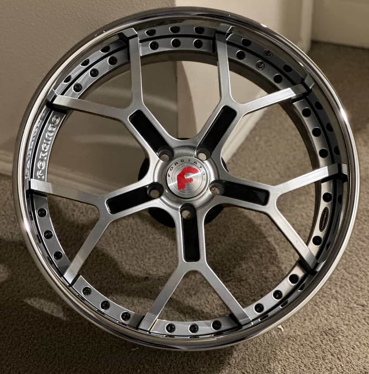 Forgiato brand custom floating caps forged staggered rims - Car Wheels ...