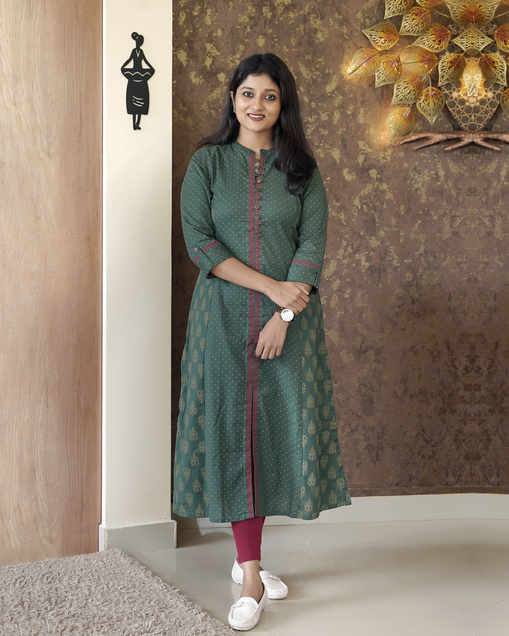 Pure Cotton A-line Kurti   www.dctclothing.store