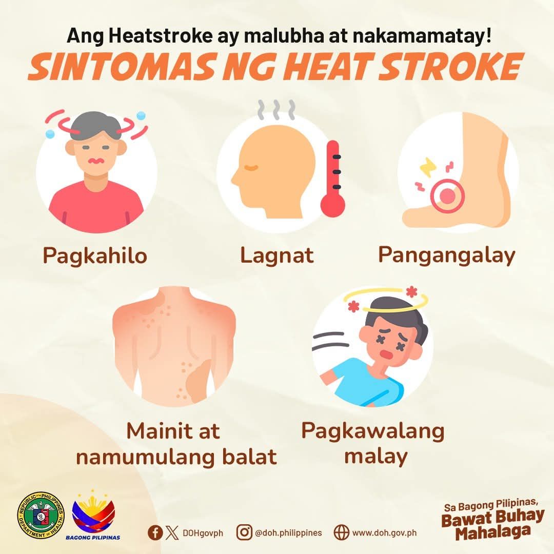 DOH - Paalala: Ang Heat Stroke ay Delikado! ☀️ Dala ng pagtaas ng Heat ...