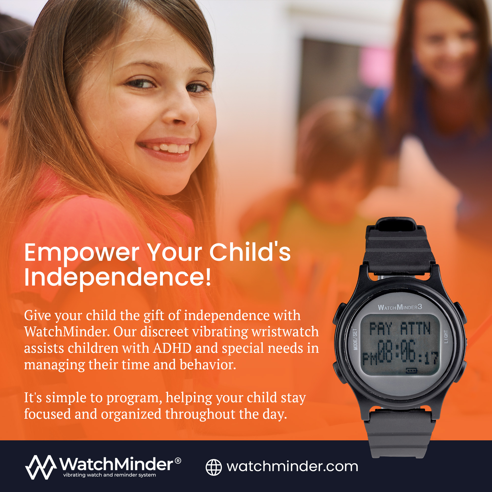 WatchMinder - ADHD Vibrating Watch & Reminder System