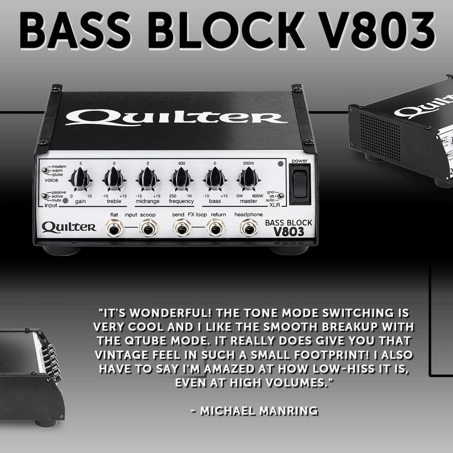 Quilter Bass Block V803 amplifier praised by experts