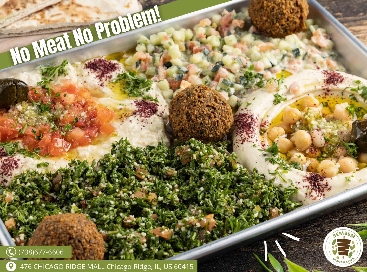 The Vegetarian Plate... - Semsem Mediterranean -Chicago Ridge | Facebook