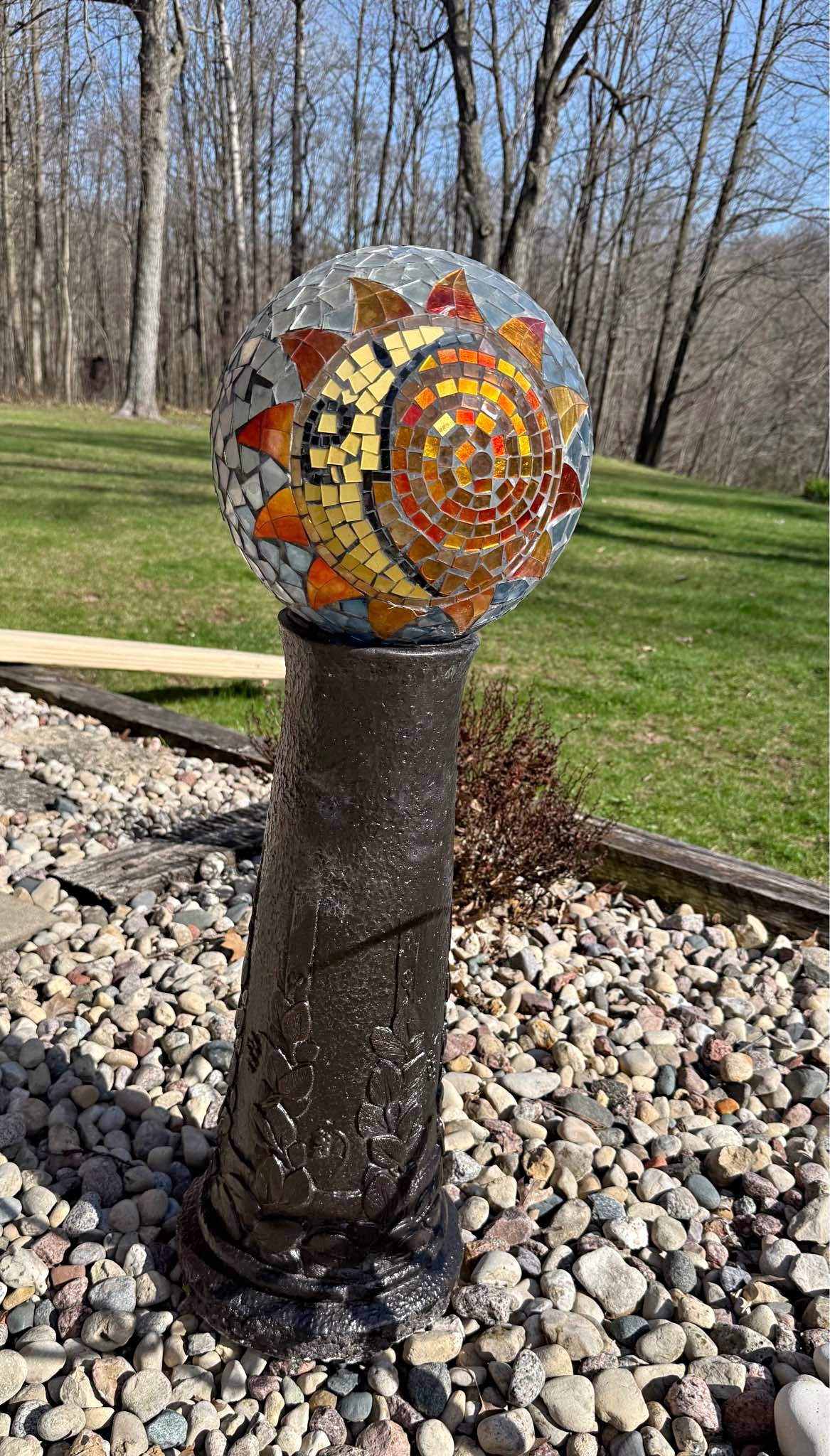 Gazing Ball Stands Concrete