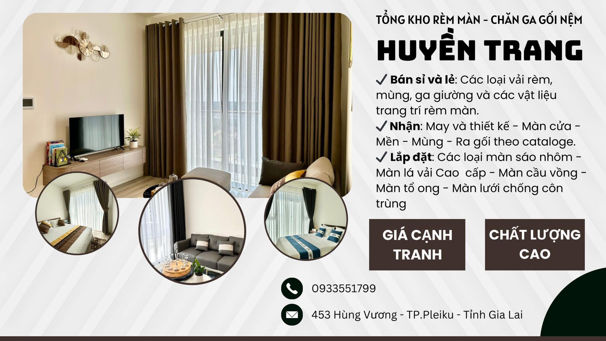 Rèm màn Huyền Trang Gia Lai | Pleiku