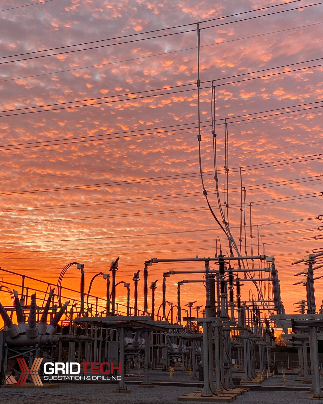 GridTech - Sunrise over progress. 🌅💪 #gridtech #substation # ...