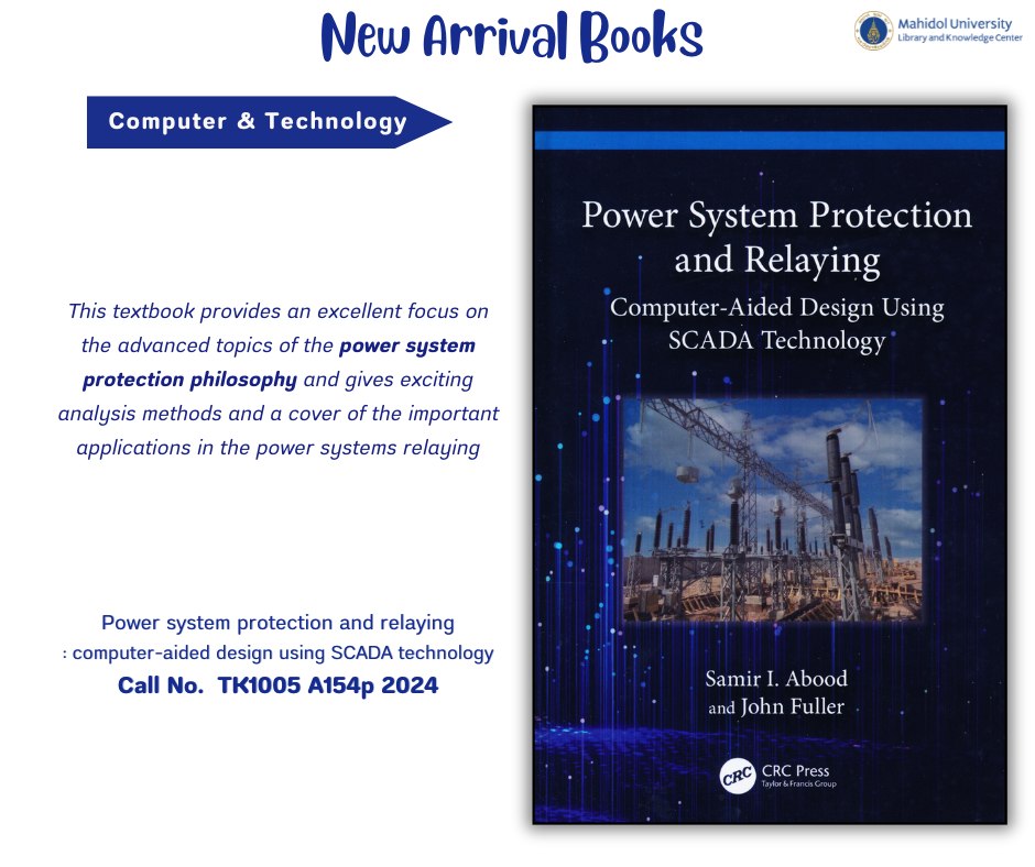 Mahidol - Power system protection and relaying : computer-aided design ...