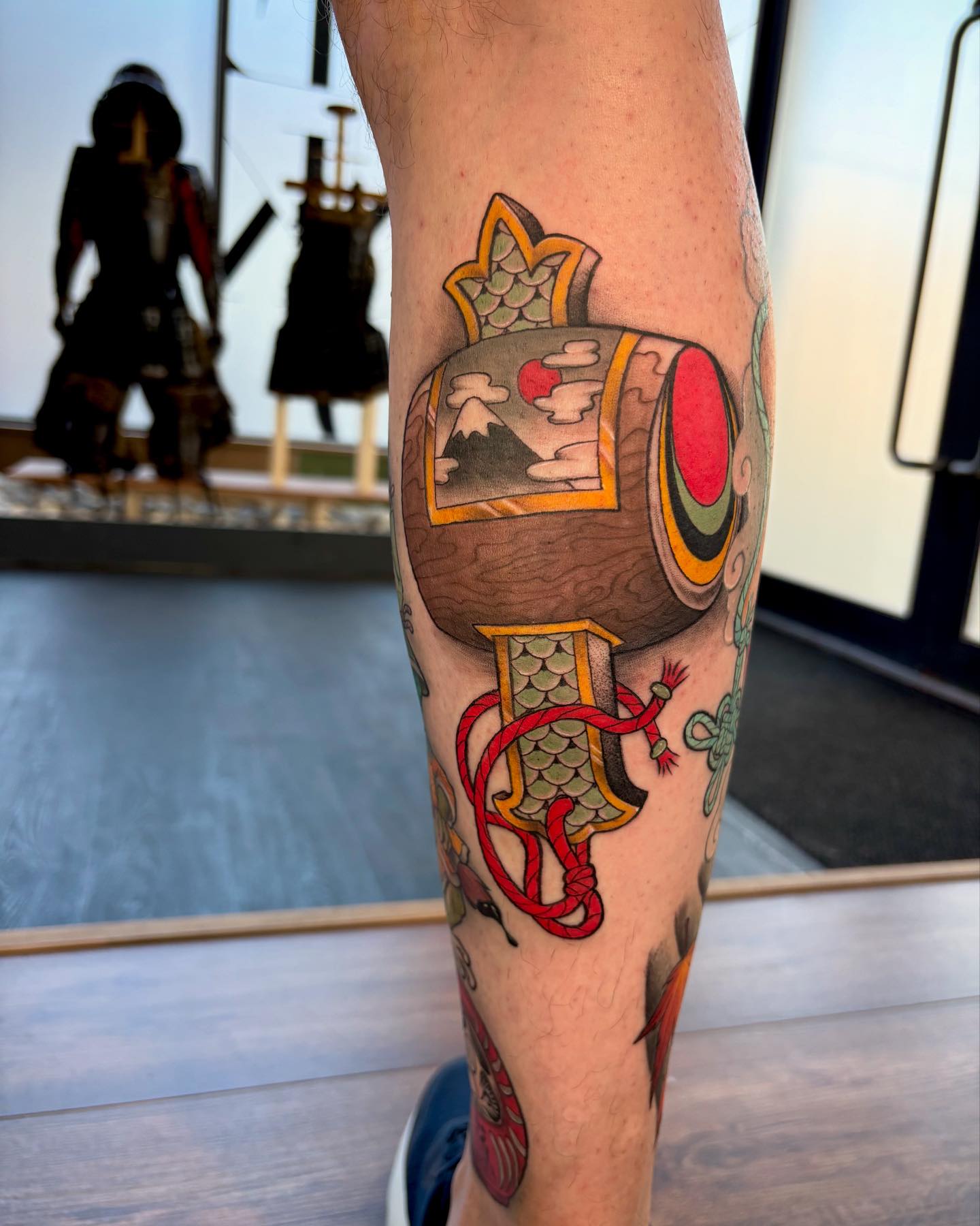 Lucky hammer done today at the wonderful @tenkotattoo Just had to