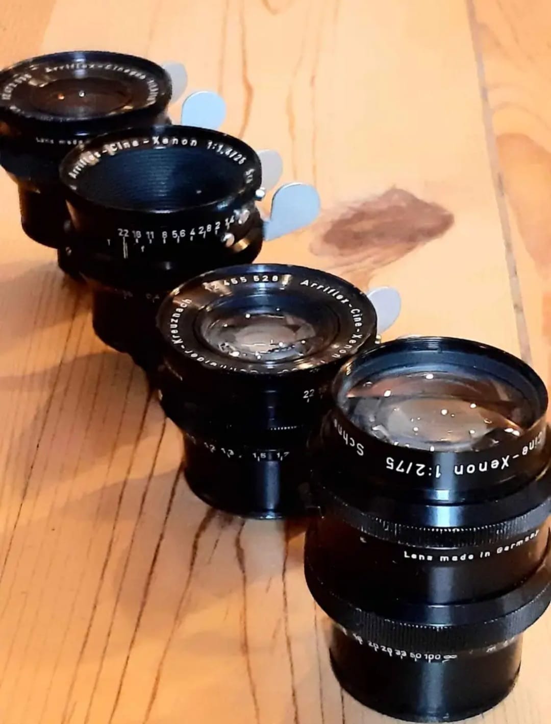 Arri Arriflex 16mm lenses for sale from Schneider Kreuznach